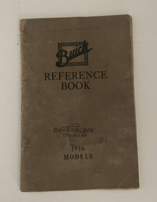 view cover of 1916 Reference Book Manual by Buick