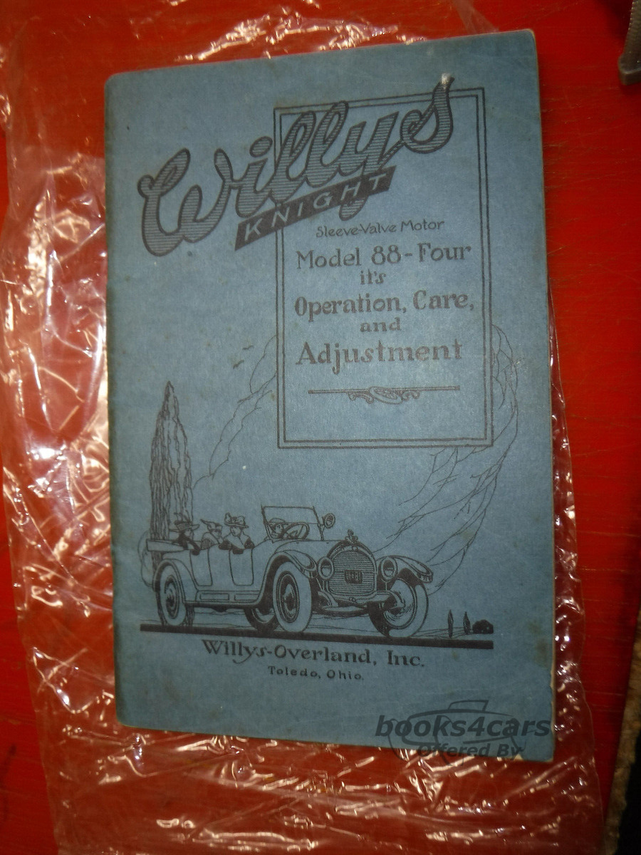 view cover of 1917-1918 Willys Overland Owners Manual
