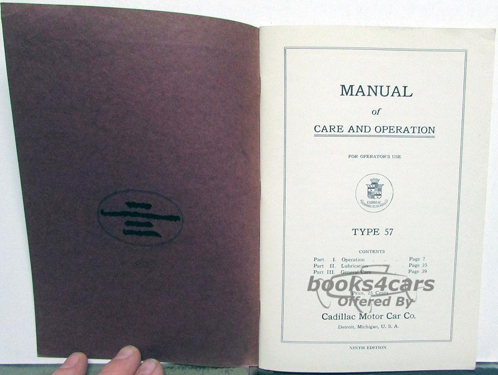 view cover of 1919 Cadillac Owners Manual by Cadillac