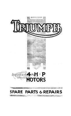 view cover of 1921 Parts Manual by Triumph for 4HP 4 HP