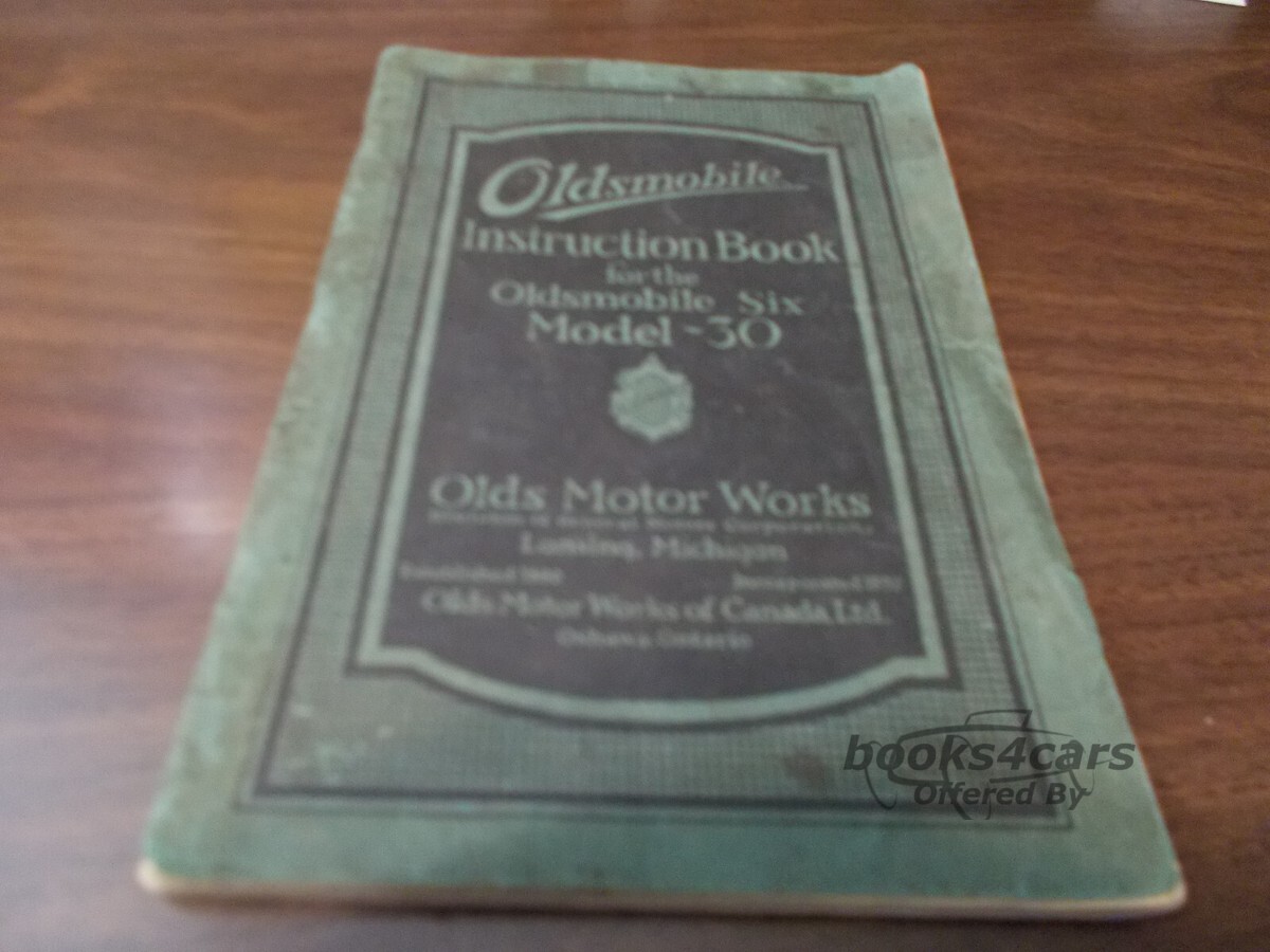view cover of 1924 Oldsmobile Six Model 30 By Oldsmobile