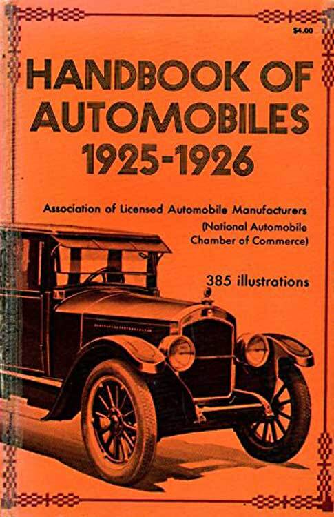 view cover of 1925-1926 handbook of automobiles 385 illustrations