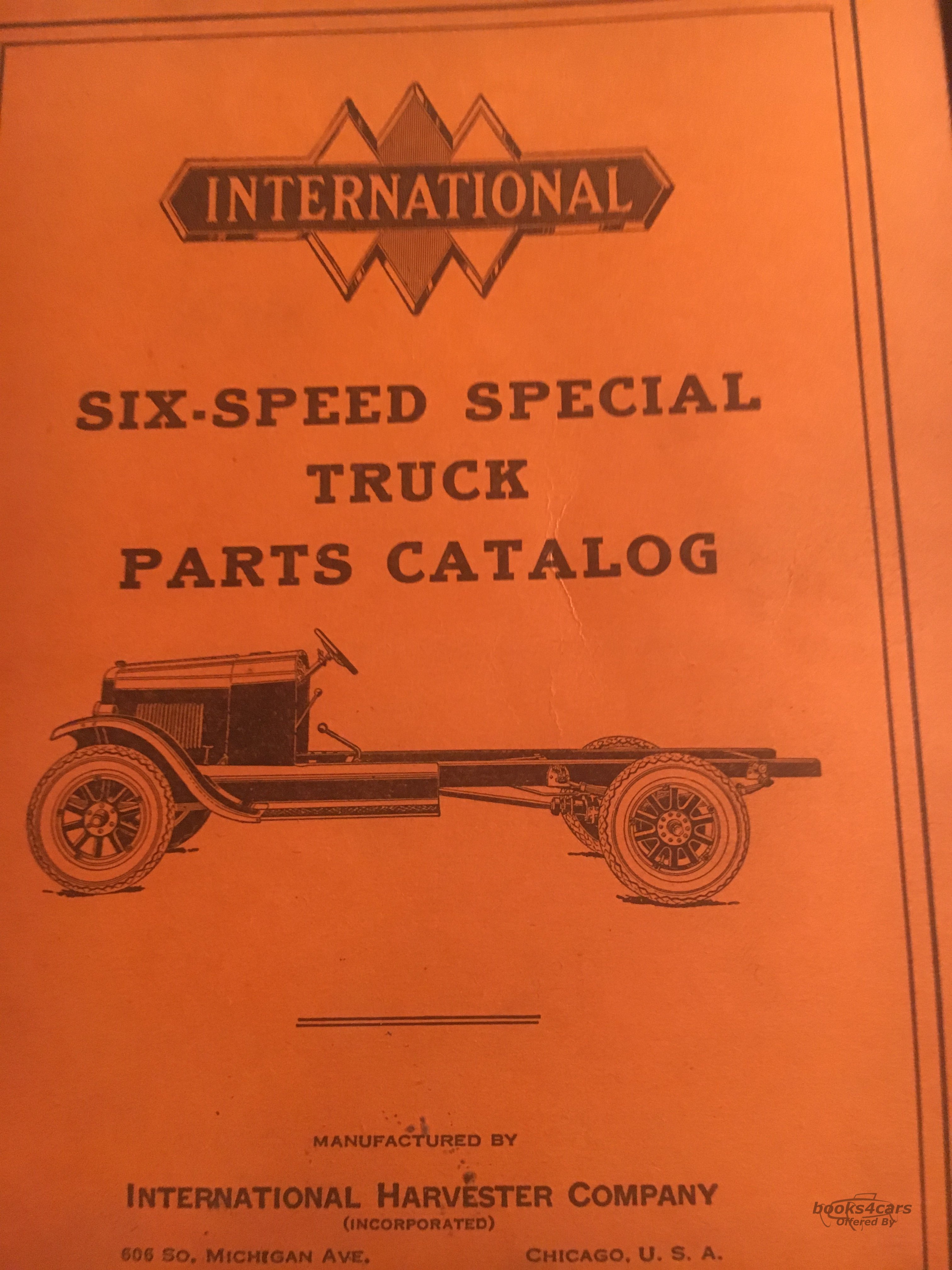 view cover of Six Speed Special truck parts manual by International