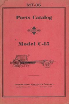 view cover of MT-35 model C-15 Parts manual by International