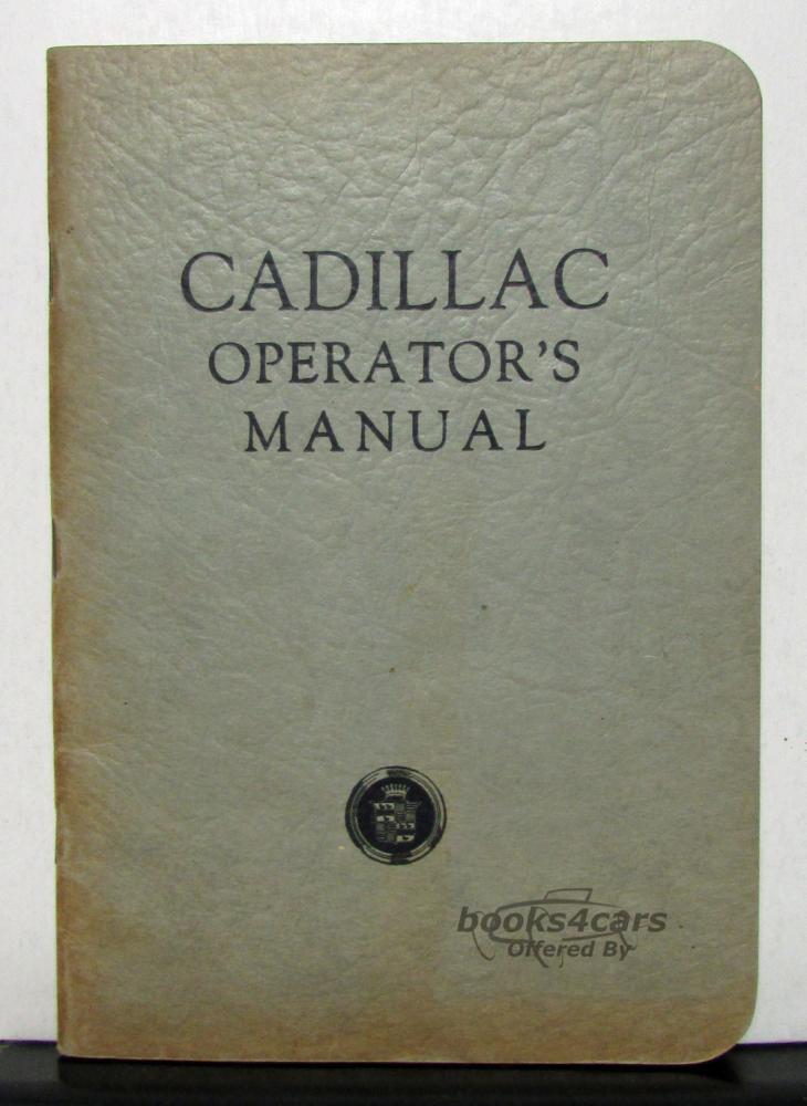 view cover of 1931 Cadillac Owners Manual by Cadillac