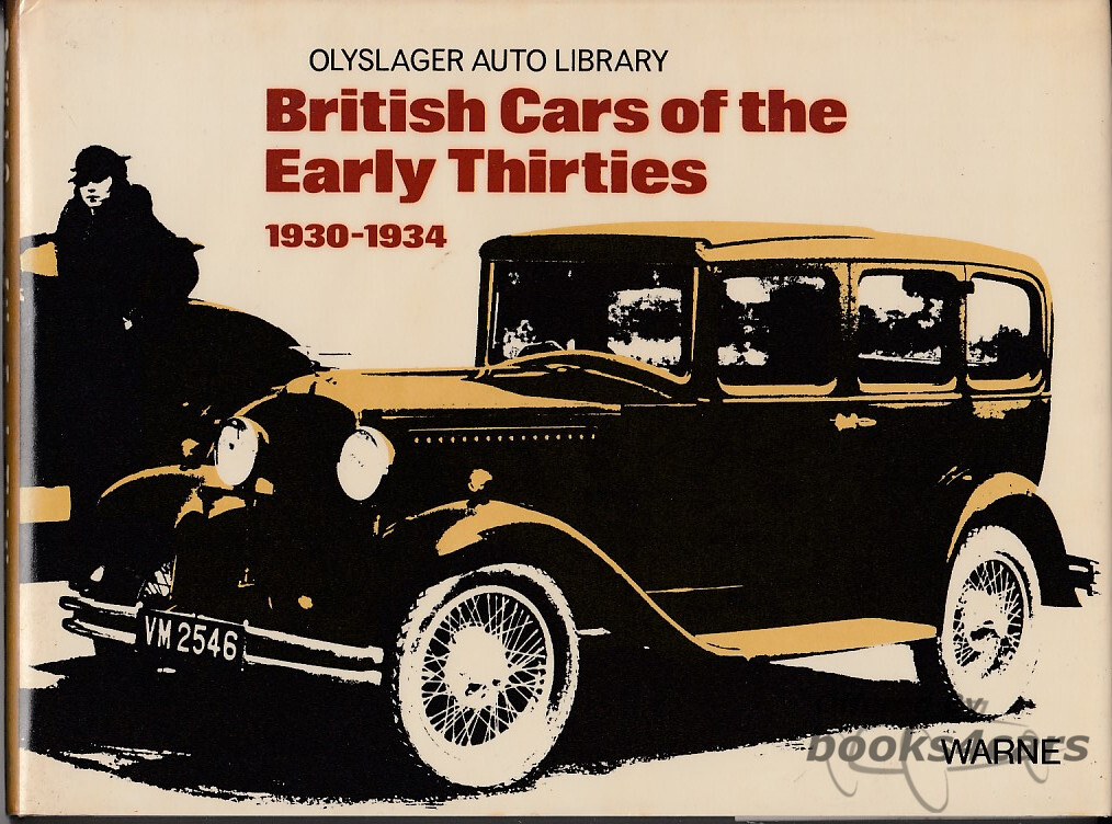 view cover of 1930-1934 British Cars of the Early Thirties by Bart H Vanderveen