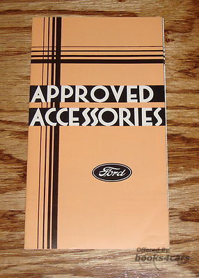 view cover of 1933 Sales brochure of accessories, fold-out