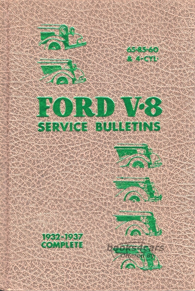 view cover of 1932-1937 V8 Service Bulletins by Ford, 544 pgs hardbound