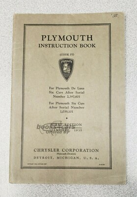 view cover of 1935 PJ Owners manual by Plymouth, 48 pgs