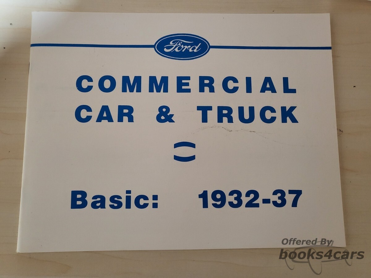 view cover of 1932-1937 Sales brochure for commercial car and truck by Ford