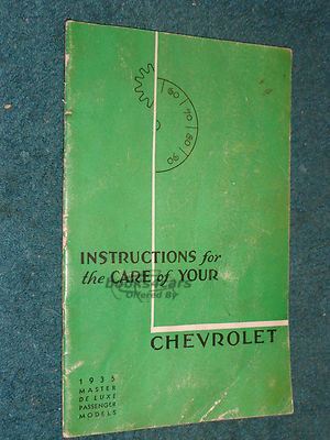 view cover of 1935 Owners manual for Standard passenger car by Chevrolet
