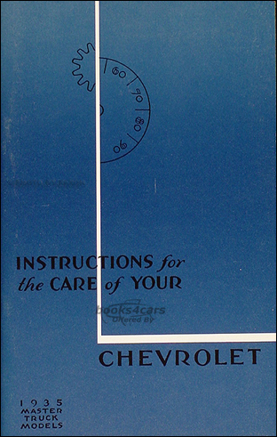 view cover of 1935 Owners manual by Chevrolet for Chevy truck