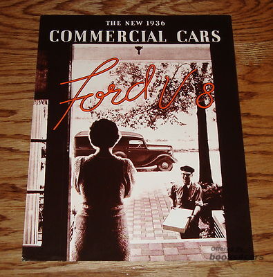 view cover of 1936 V8 Sales brochure by Ford for V-8 commercial cars