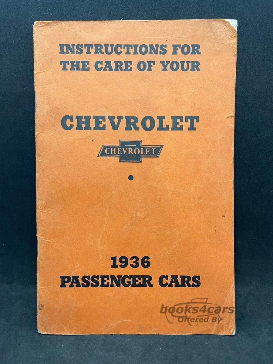 view cover of 1936 Owners manual for passenger car by Chevrolet