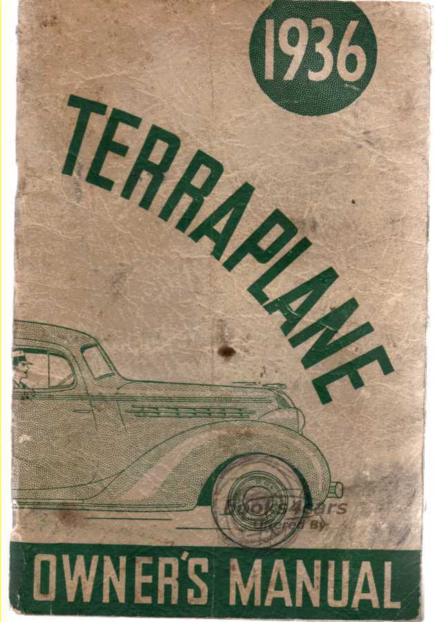view cover of 1936 Terraplane Owners Manual