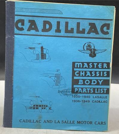 view cover of 1935-1940 Parts Manual by Cadillac & LaSalle