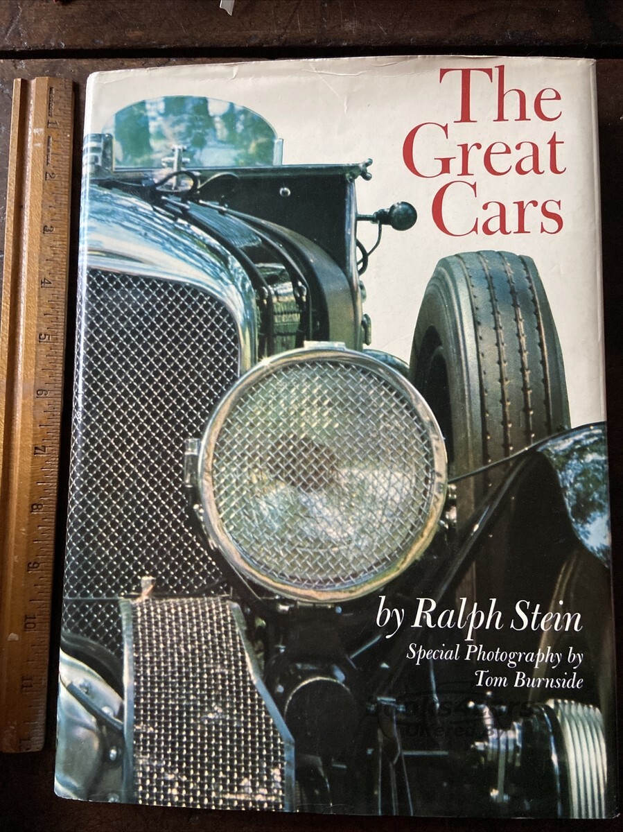 view cover of The Great Cars by Ralph Stein large format illustrated history of great cars and marques from Rolls Royce to Aston Martin