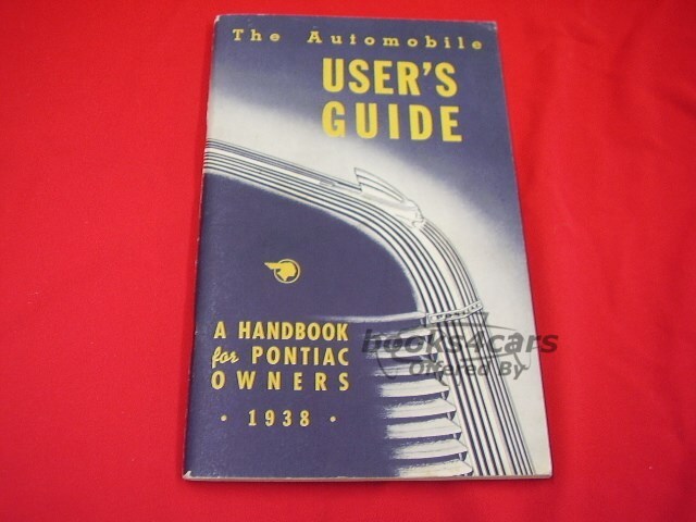 view cover of 1938 Owners manual by Pontiac.