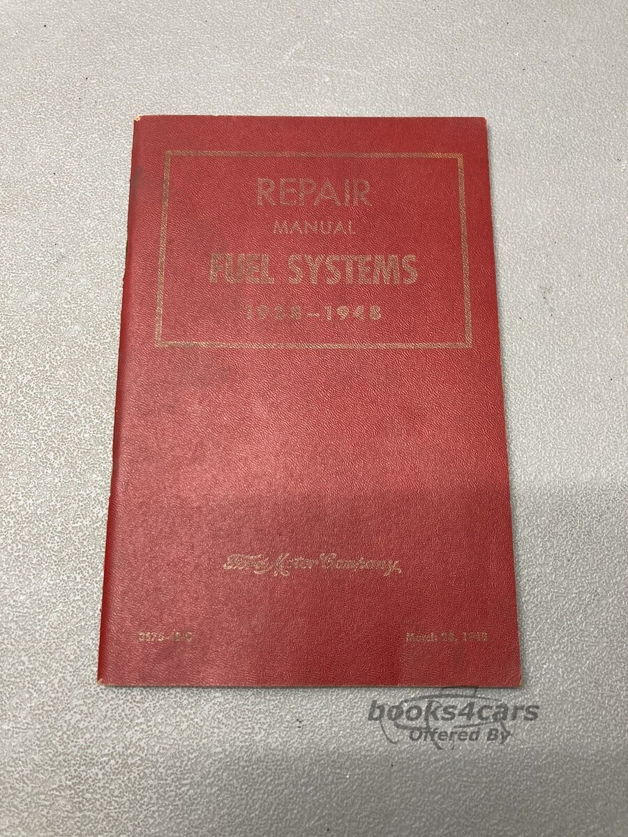 view cover of 1938-1948 Fuel Systems Shop Service Repair Manual by Ford