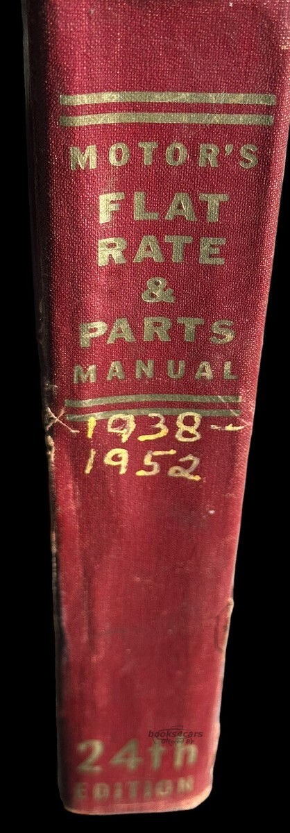 view cover of 1938-1952 Flat Rate Manual, by MoToR - all Domestic cars & trucks