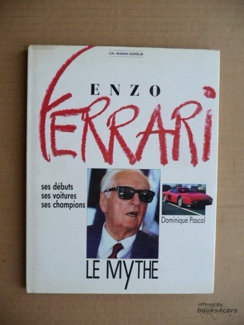 view cover of Enzo Ferrari Le Myth by D Pascal 72 pages Hardcover in FRENCH LANGUAGE