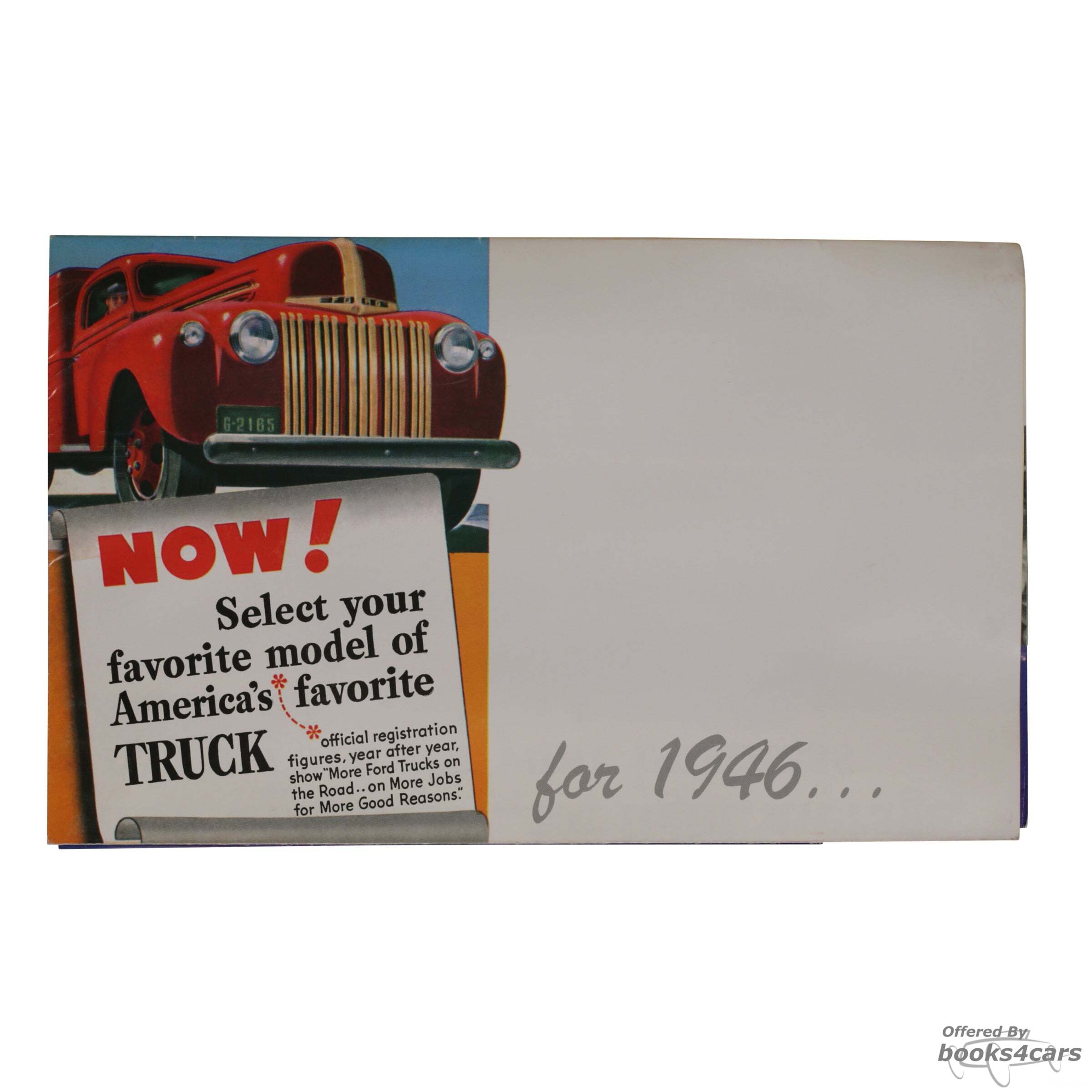 view cover of 1946 Truck Foldout Sales Brochure by Ford Truck