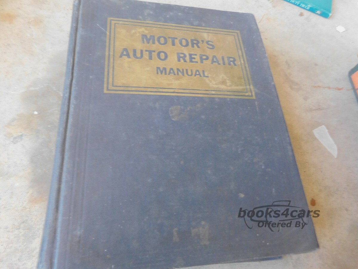 view cover of 1940-1954 MOTOR'S Auto Repair Manual for all 1940-1954 American Cars