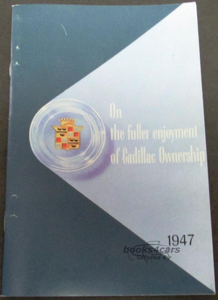view cover of 1947 Owners Manual by Cadillac