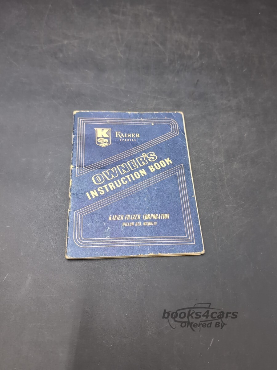 view cover of 1947 Special Owners Manual by Kaiser-Frazer