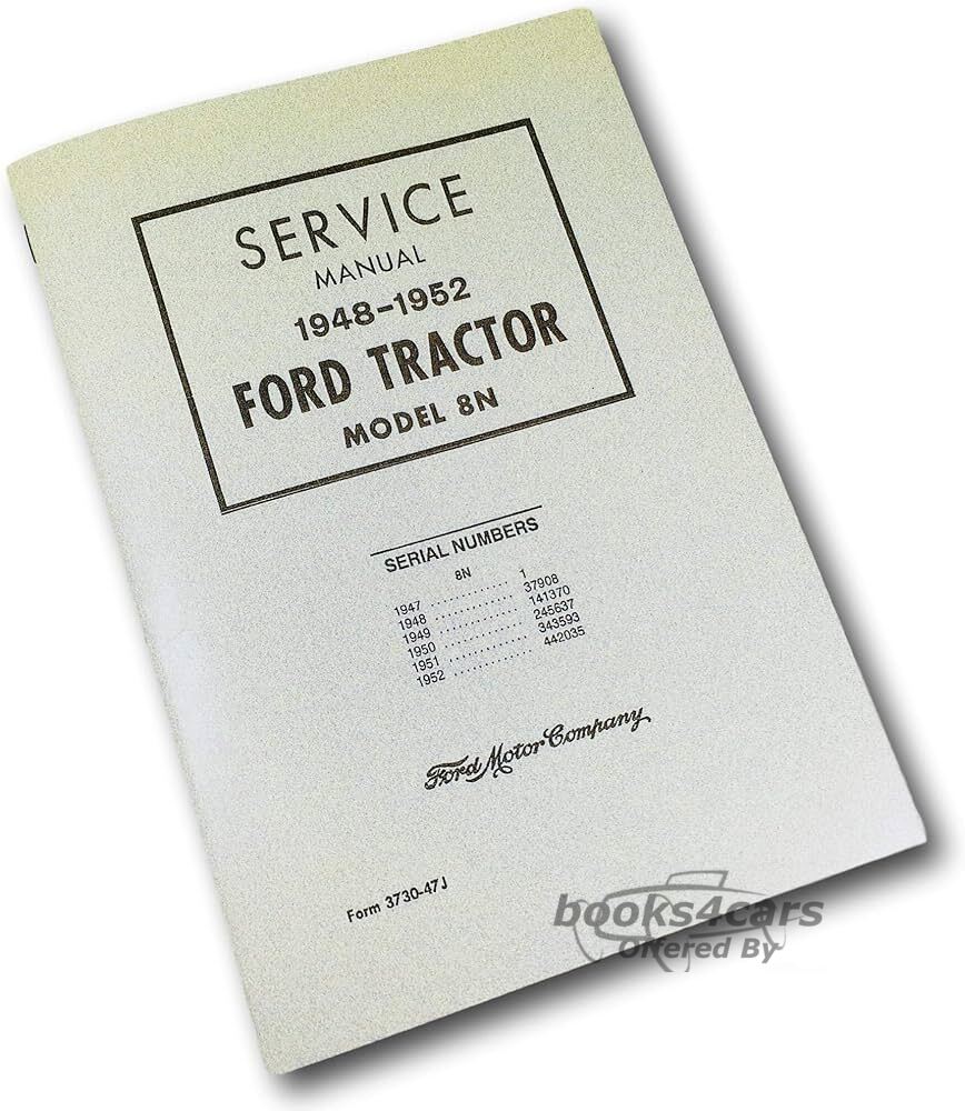 view cover of 1948-1952 Ferguson Tractor Service Instruction Book for Ford Tractor