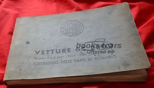 view cover of 6C-2500 parts manual by Alfa Romeo