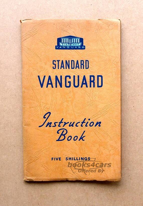 view cover of 1949 Standard Vanguard owner's manual - used