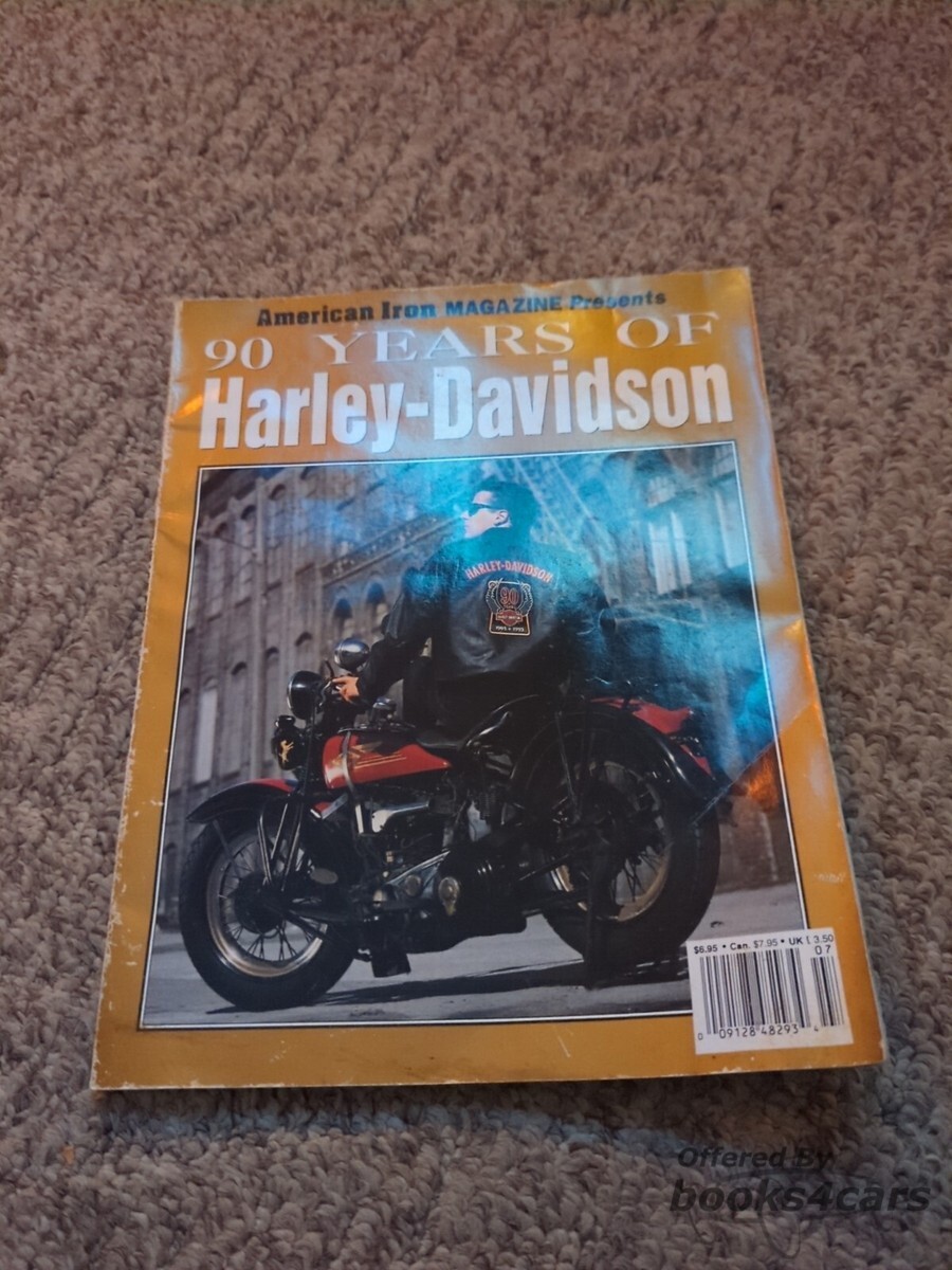 view cover of 1903-1993 90 Years of Harley Davidson 112 page history published by American Iron Magazine