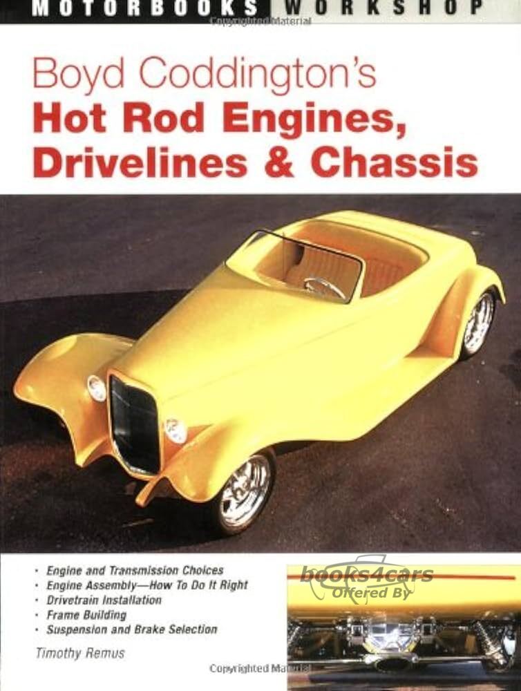 view cover of Boyd Coddingtons How To Build Hot Rod Engines & Drivelines by T Remus 159 page Shop Service Repair Manual