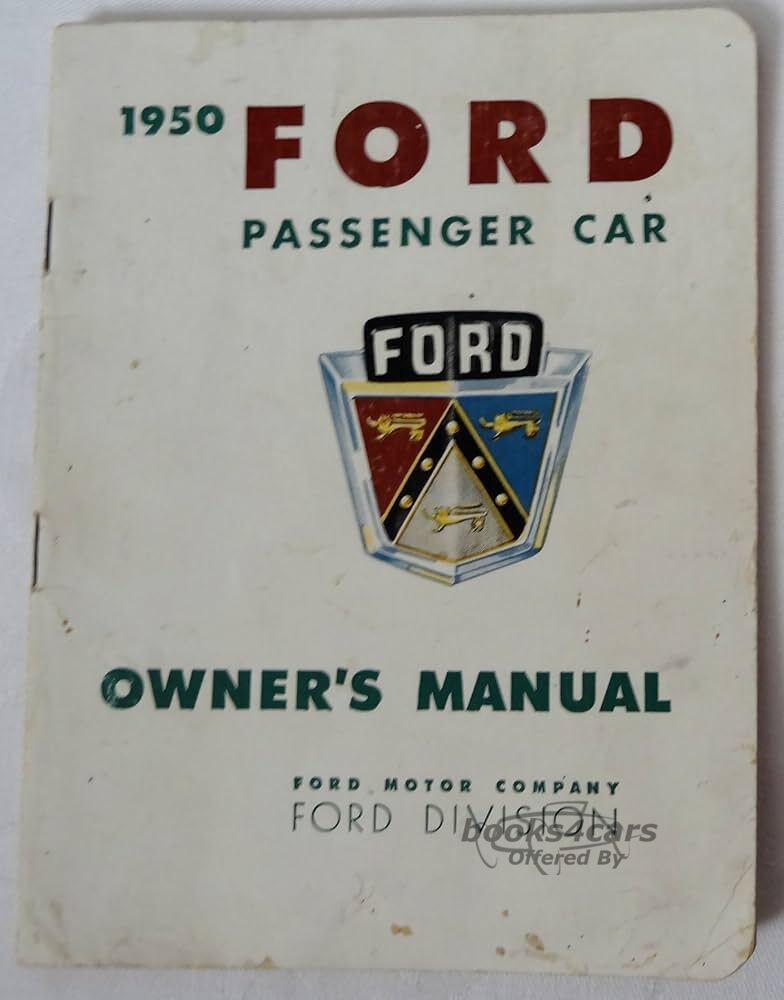 view cover of 1950 Owners manual by Ford car