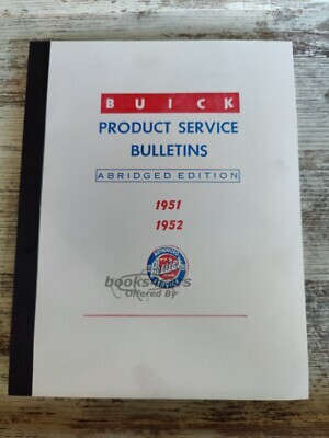 view cover of 1951-1952 Product Service Bulletins by Buick Abbridged Edition