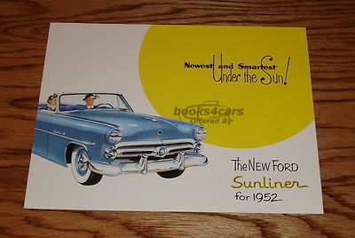 view cover of 1952 Ford Sunliner Convertible Color Sales Brochure