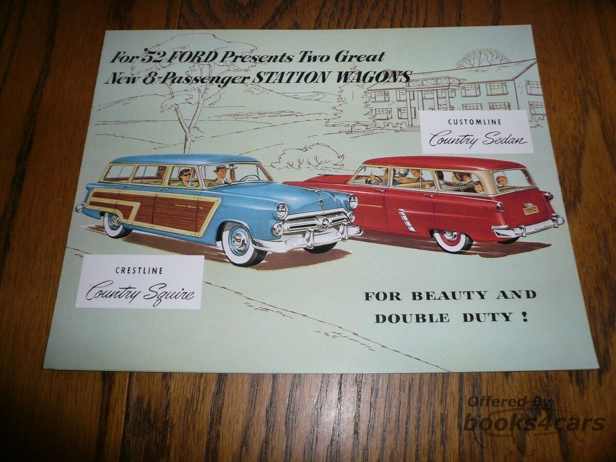 view cover of 1952 Ford Wagon Sales Brochure