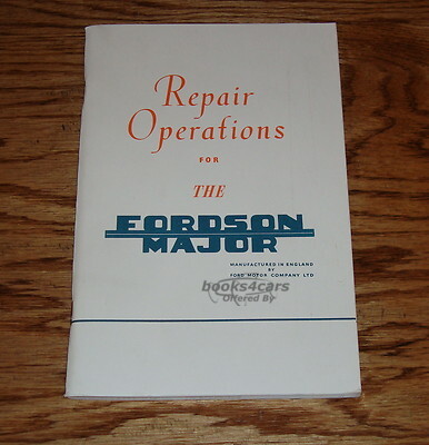 view cover of 1953-1961 Fordson Major Owners Instruction Book for Ford Tractor Made in England
