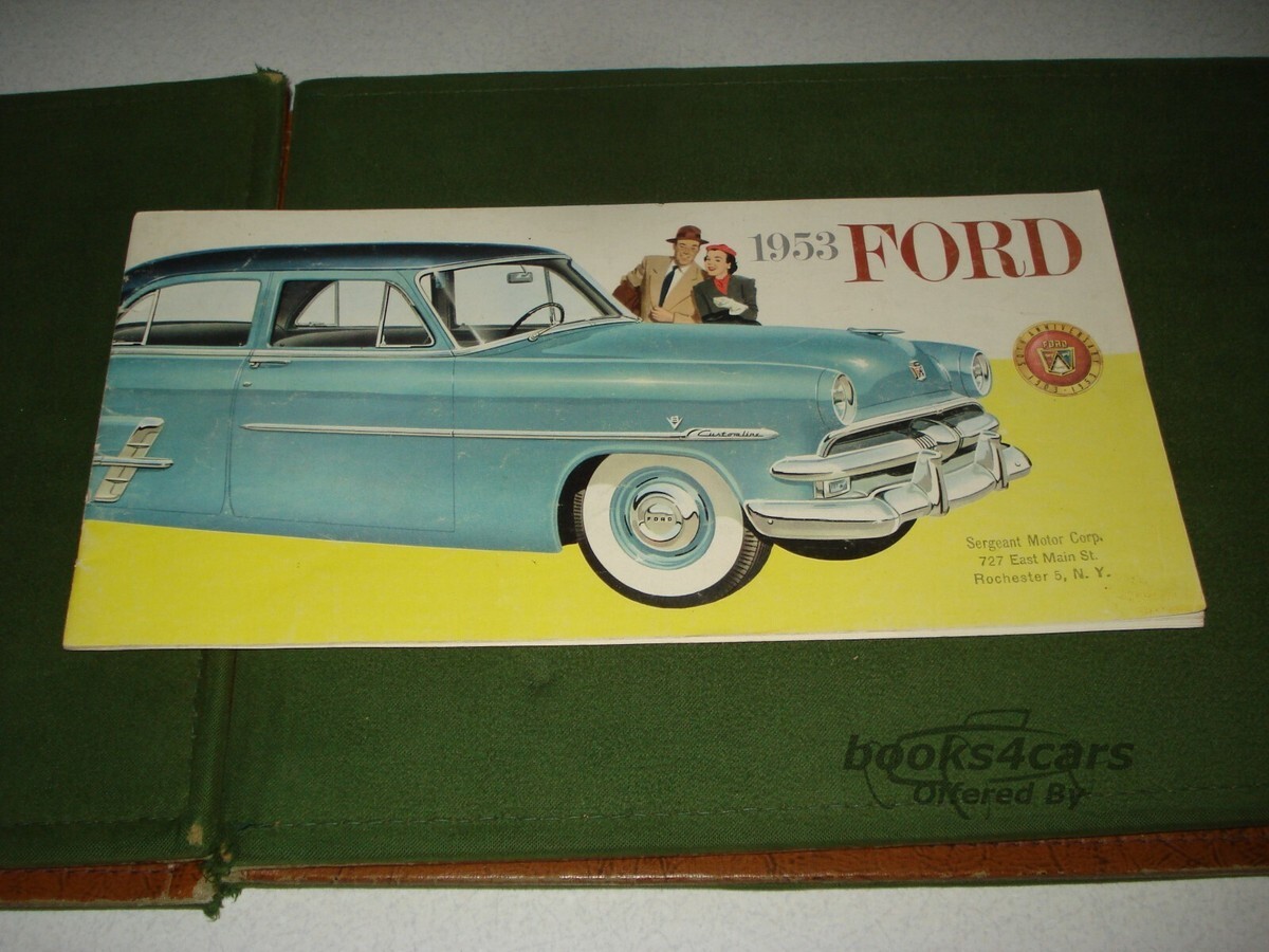 view cover of 1953 Ford Car Color Sales Brochure