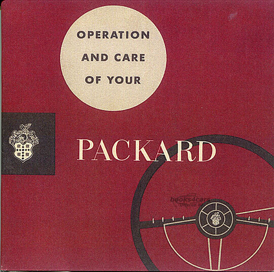 view cover of 1953 Owners manual by Packard for all 1953 models