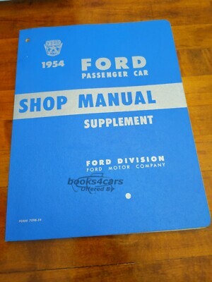 view cover of 1954 Passenger Car Shop Manual Supplement