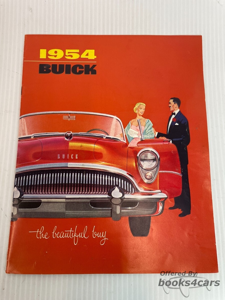 view cover of 1954 Buick Magazine The Beautiful Buy featuring the Roadmaster Special Super Riviera Skylark Century Sales Brochure 20 pages