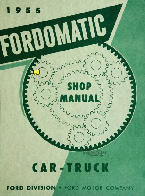 view cover of 1955 Fordamatic car-truck service manual by Ford