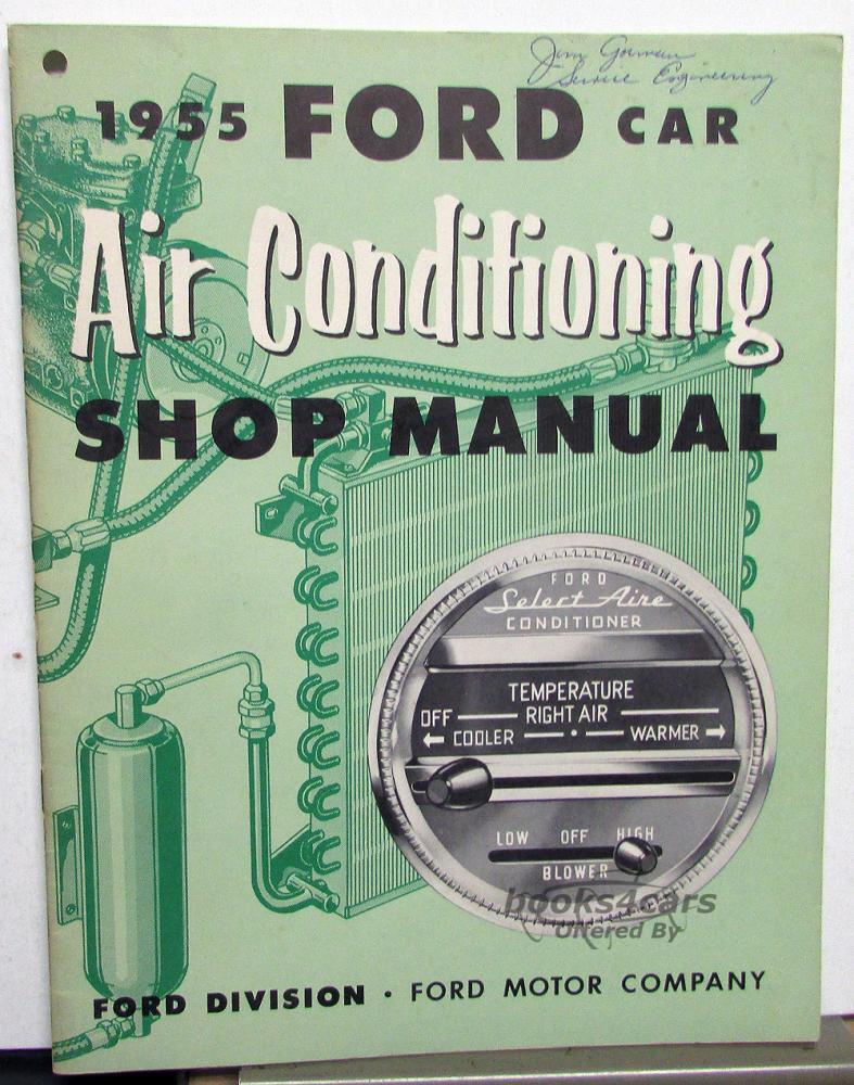 view cover of 1955 Air conditioning shop manual by Ford