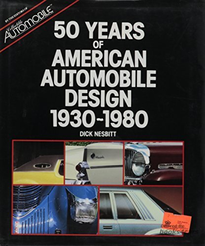 view cover of 1930-80 50 Years of the American Automobile Design by Dick Nesbitt 64 hardbound pages