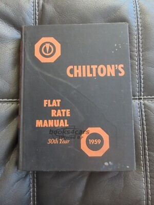 view cover of 1950-1959 Flat Rate Manual by Chiltons