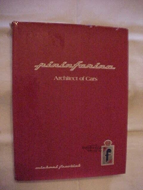 view cover of Pininfarina Architect of Cars History Book by Michael Frostick 214 hardbound pages