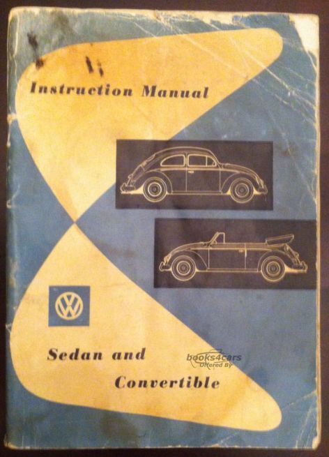 view cover of 1955 Beetle Owners Manual by Volkswagen VW includes Sedan & Convertible