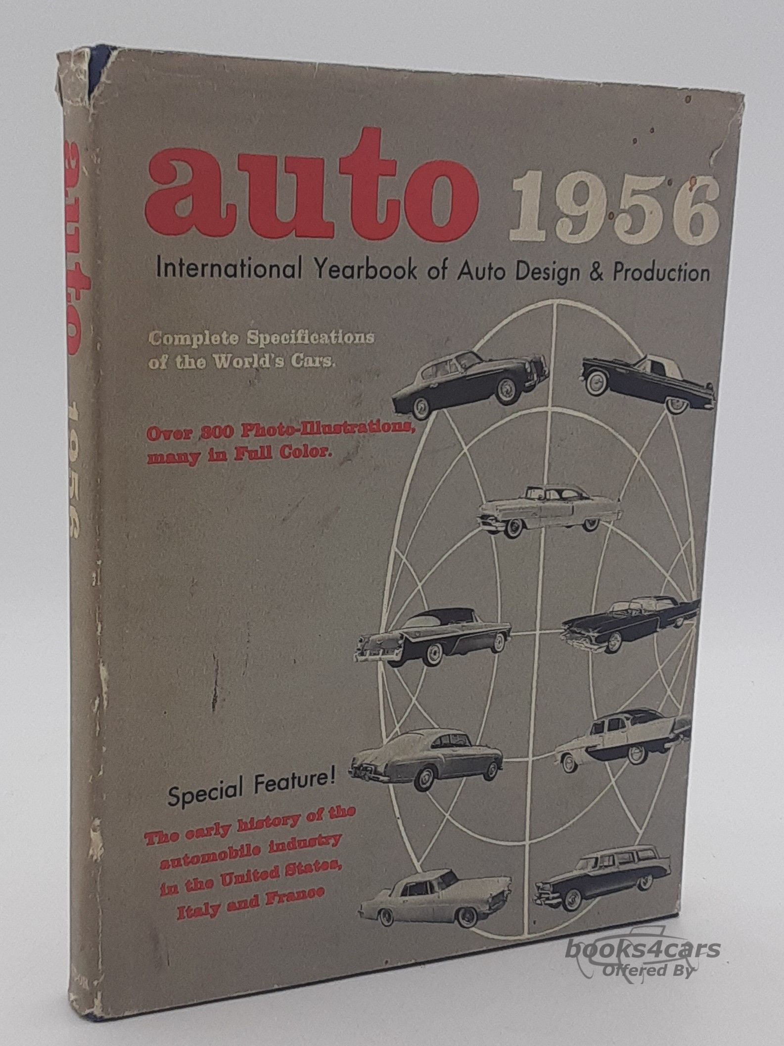 view cover of 1956 Auto International Yearbook of Auto Design & Production Complete Specifications of the Worlds Cars 145 page History